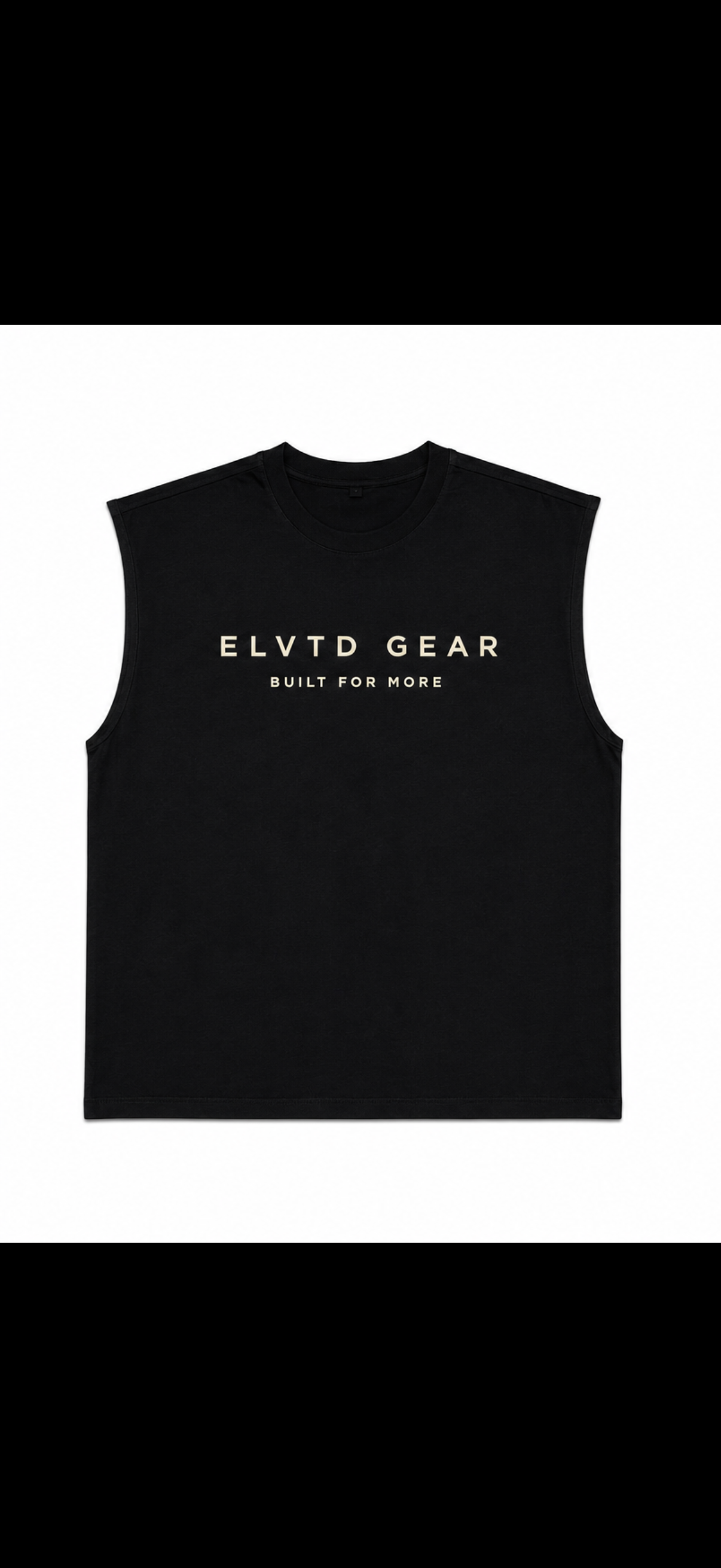 ELVTD GEAR Athletic Cut Off in black — premium athletic cut off tee — photo 1
