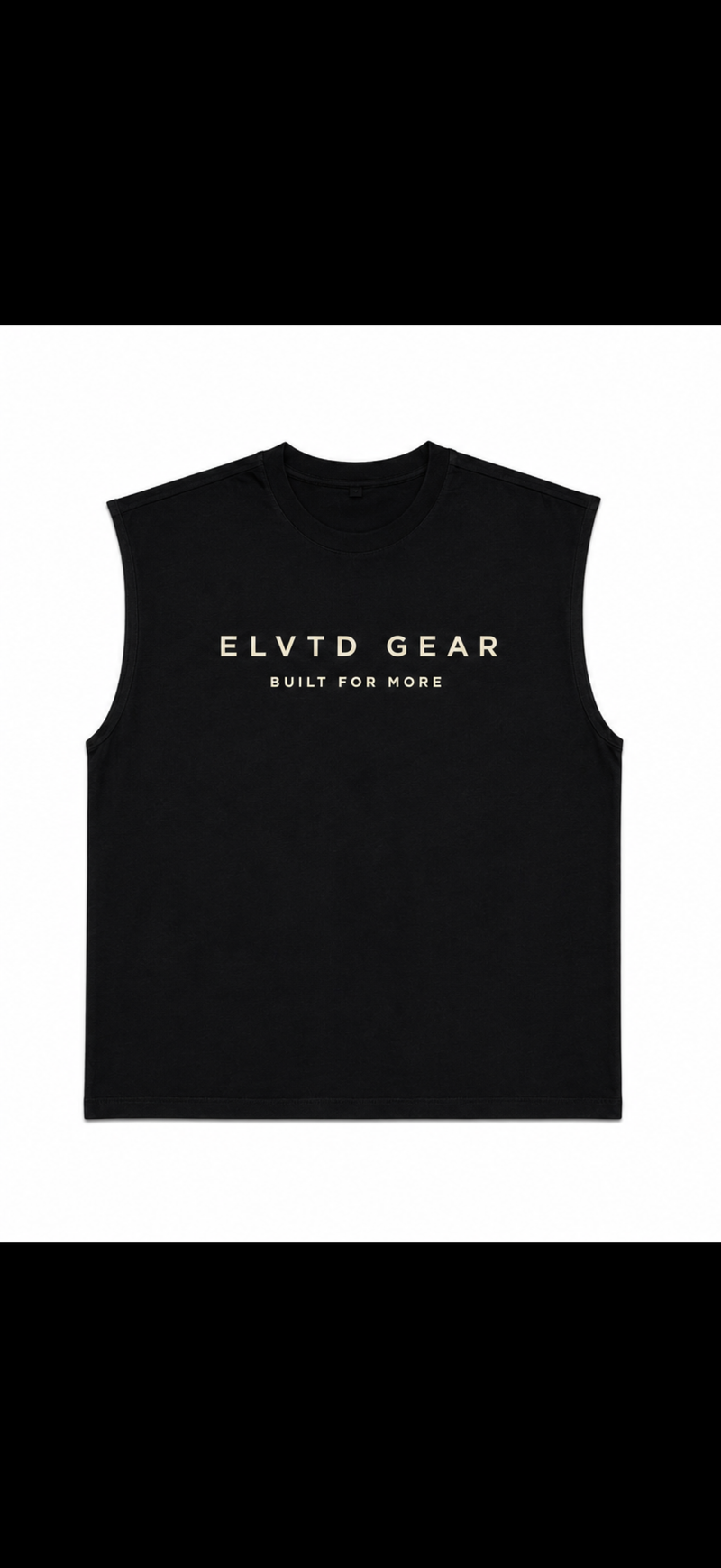 ELVTD GEAR Athletic Cut Off in black — premium athletic cut off tee — photo 1