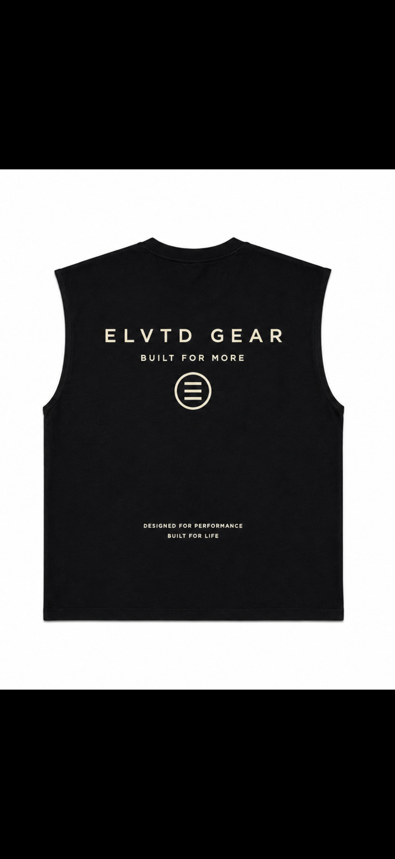 ELVTD GEAR Athletic Cut Off in black — premium athletic cut off tee — photo 2