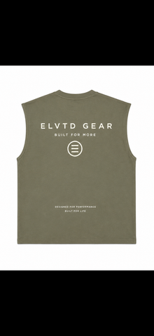 ELVTD GEAR Athletic Cut Off in army green — premium athletic wear, built for more — photo 2