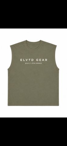 ELVTD GEAR Athletic Cut Off in army green — premium athletic wear, built for more — photo 1
