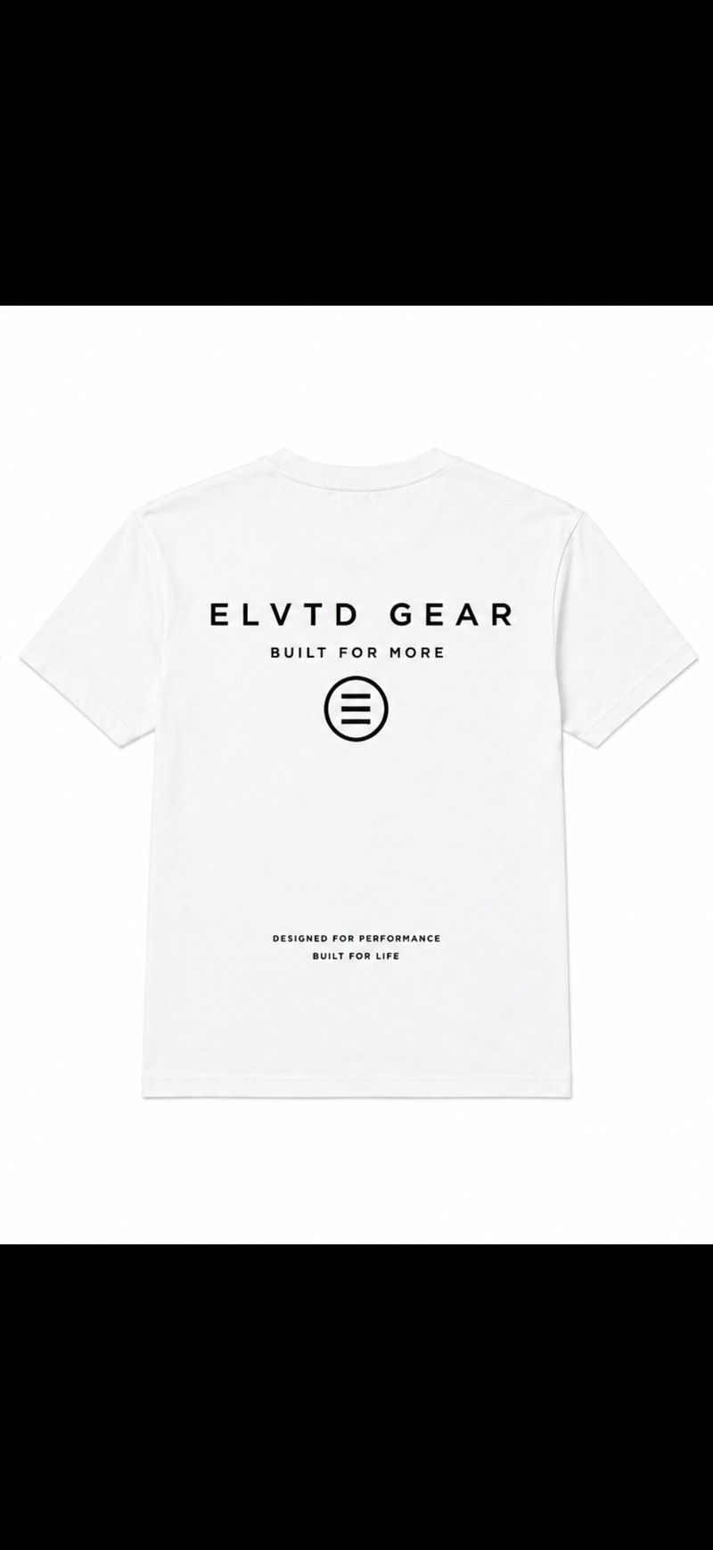 ELVTD GEAR Athletic Lifestyle Tee in white — premium everyday tee — photo 2